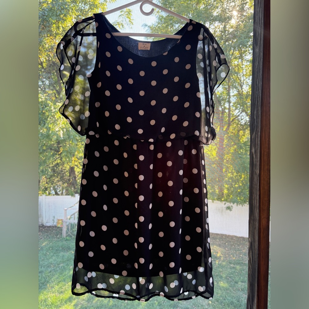 SZ M PINS & NEEDLES POLKA DOT TUNIC/DRESS